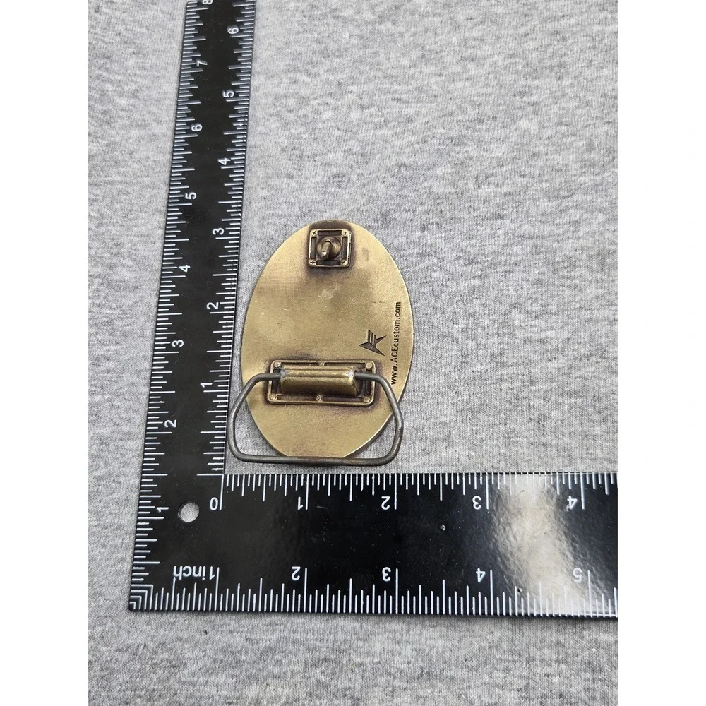 Vintage Olympia Fire Fighters Union Local 468 Solid Brass Belt Buckle IAFF
